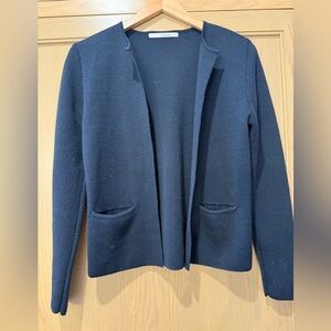 sibinlinnebjerg made in Europe Navy Blue Women's Cardigan Open Front / xsmall